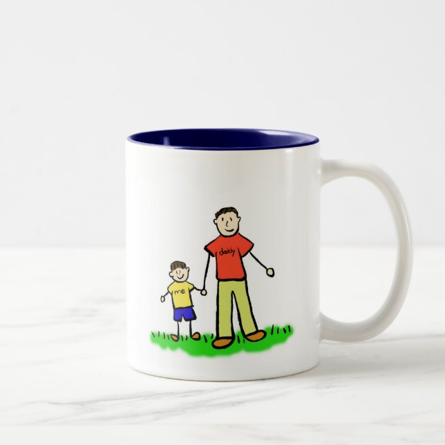 Daddy & Me Mug (Brunette with No Title) (Right)
