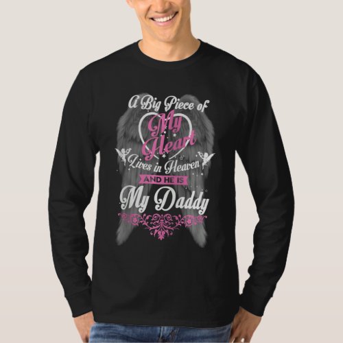 Daddy Memorial Day My Guardian Angel Is Dad In Hea T_Shirt