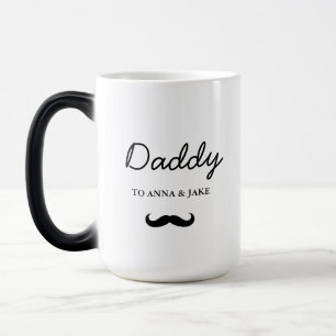 Daddy   Modern Father's Day Kids Names Mug
