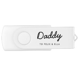 Daddy   Modern Kids Names Father's Day Flash Drive