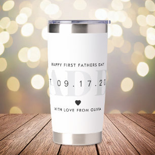 Daddy Modern Minimalist First Fathers Day Insulated Tumbler