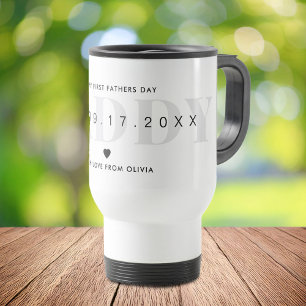 Daddy Modern Minimalist First Fathers Day  Travel Mug