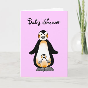 Daddy/Mommy & Baby penguins Invitation