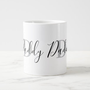 Daddy Monogram Grey Giant Coffee Mug