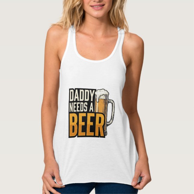 Daddy Needs a Beer Vintage Engraving Shirt Design_ (Front)