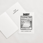Daddy Nutritional Facts Father's Day  Card<br><div class="desc">Funny easily customizable products that are perfect as father's day gifts. Check out our store for more matching products from this collection.</div>