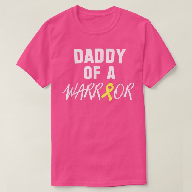 Daddy of a Warrior, Childhood Cancer Awareness Shi T-Shirt (Design Front)