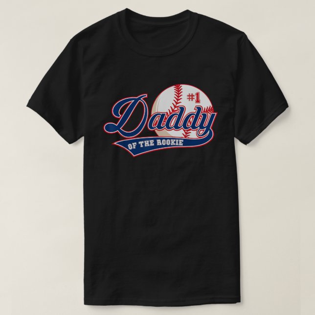 Daddy of Rookie of Year 1st Birthday Baseball Them T-Shirt (Design Front)