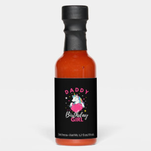 Daddy Of The Birthday Girl Unicorn T-Shirt Hot Sauces