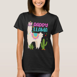 Daddy Of The Birthday Llama Girl Matching Family B T-Shirt