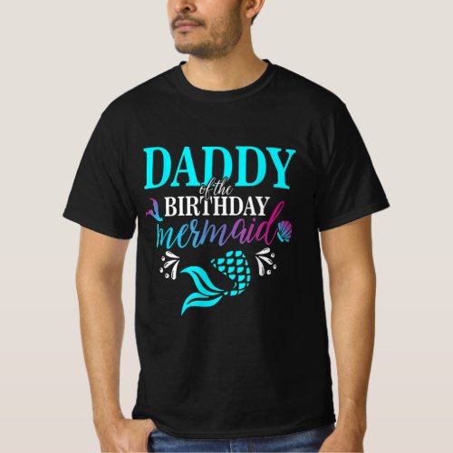 Daddy Of The Birthday Mermaid Matching Family T_Shirt