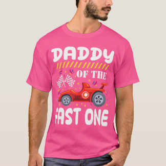 Daddy of The Fast One Birthday 1st Race Family Mat T-Shirt