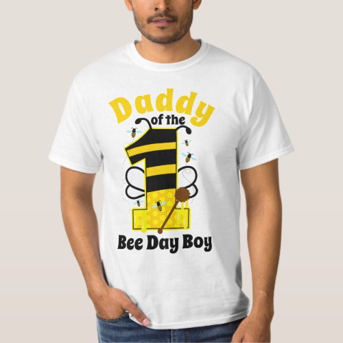 Daddy of the First Birthday Boy Bee T_Shirt