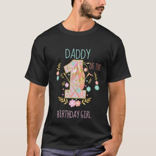 Daddy of the First Birthday Tribal Boho Wild One T_Shirt