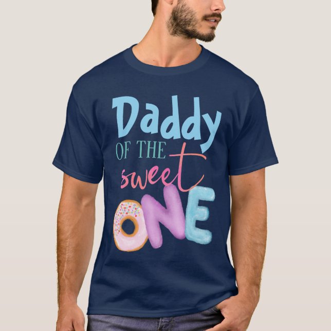 Daddy of The Sweet One Brother 1st Birthday Donut T-Shirt (Front)