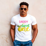 Daddy of the Sweet one pink lemonade party T-Shirt<br><div class="desc">Daddy of the Sweet one pink lemonade first girls birthday party personalized t-shirt,  cute yellow lemon pink yellow green summer first birthday party shirt birthday party dad's shirt birthday photoshoot shirt</div>
