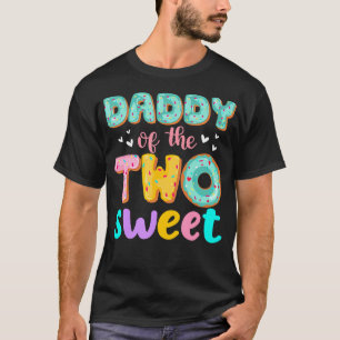Daddy Of The Two Sweet Donut Birthday Family Theme T-Shirt