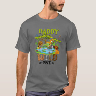 Daddy Of The Wild One Zoo Birthday Woodland Animal T-Shirt