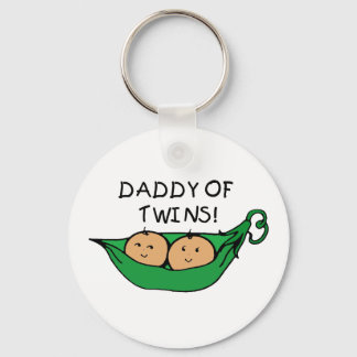 Daddy of Twins Pod Keychain