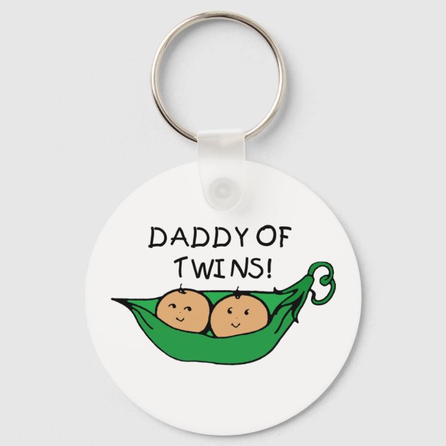 Daddy of Twins Pod Keychain (Front)