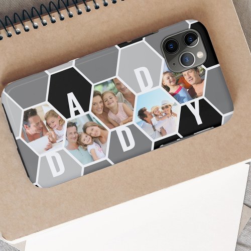 Daddy or 5 Letter Name Honeycomb Photo Collage iPhone 11 Pro Max Case