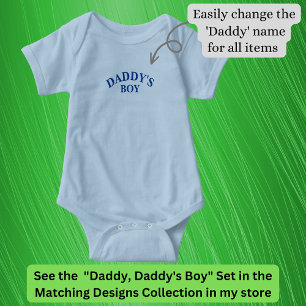 Daddy (or any name title) Matching Daddy's Boy Baby Bodysuit