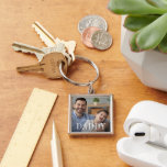 Daddy Overlay | Father's Day Photo Keychain<br><div class="desc">Remind a beloved dad of his best-ever status with this sweet photo keychain. Customize with a favorite photo; "DADDY" is overlaid in modern white lettering.</div>