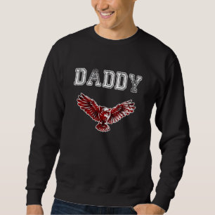 DADDY OWL Men Red Plaid Christmas Pajama Family Da Sweatshirt