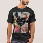 Daddy Photo Collage Best Dad Personalized Text  T-Shirt<br><div class="desc">Daddy Photo Collage Best Dad Personalized Text</div>