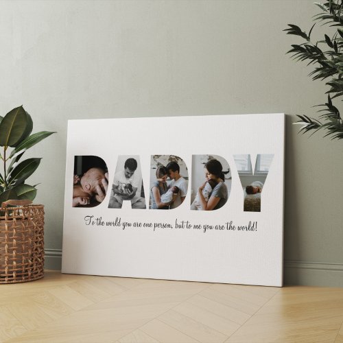 Daddy Photo Collage Canvas