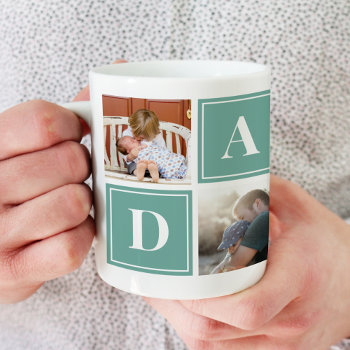 Daddy Photo Collage Custom Giant Coffee Mug by TrendItCo at Zazzle