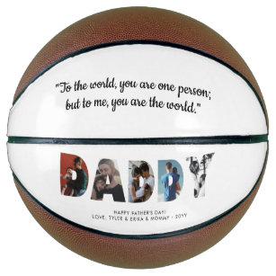 DADDY Photo Collage Custom Quote Father's Day Basketball