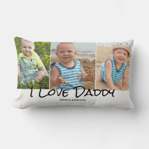 Daddy Photo Collage Father's Day  Lumbar Pillow