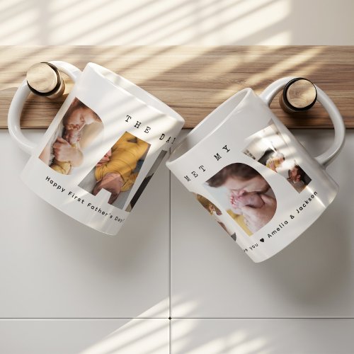Daddy Photo Collage First Father's Day for New Dad Coffee Mug