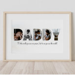 Daddy Photo Collage Poster for Father's Day<br><div class="desc">This is a photo collage that spells out the word DADDY along with a custom message. This is the perfect gift for dad for father’s day,  his birthday or Christmas.</div>
