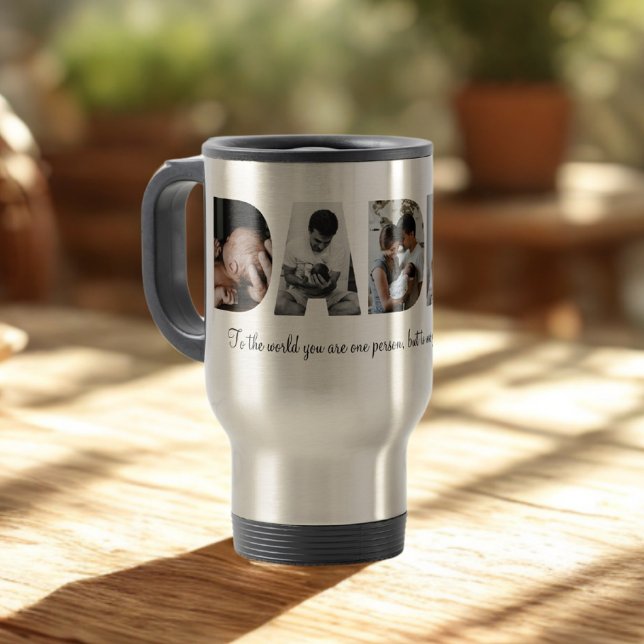 Daddy Photo Collage Travel Mug for Father's day (Creator Uploaded)