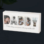 Daddy Photo Collage Wood Sign for Father's day<br><div class="desc">This is a wood sign with a photo collage that spells out the word DADDY along with a custom message. This is the perfect gift for dad for father’s day,  his birthday or Christmas. Photos by prostooleh / Freepik.</div>