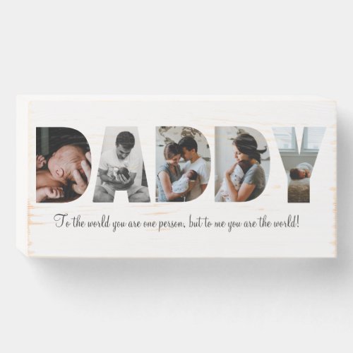 Daddy Photo Collage Wood Sign for Fathers day