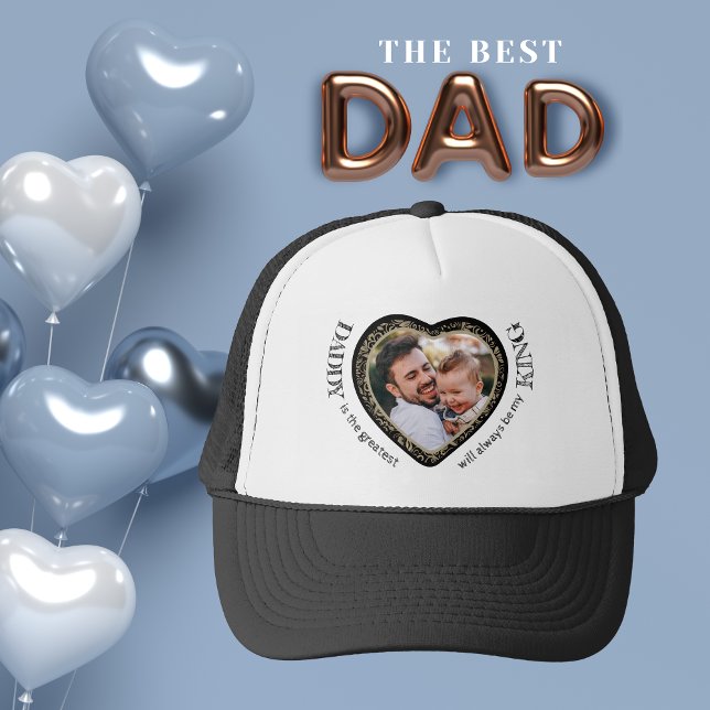 Daddy Photo Heart Shape Trucker Hat (Daddy Photo Heart Shape Trucker Hat)