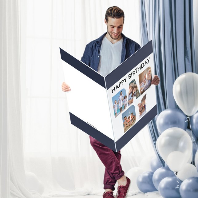 DADDY Photo Letter Collage Giant Birthday Card (Creator Uploaded)