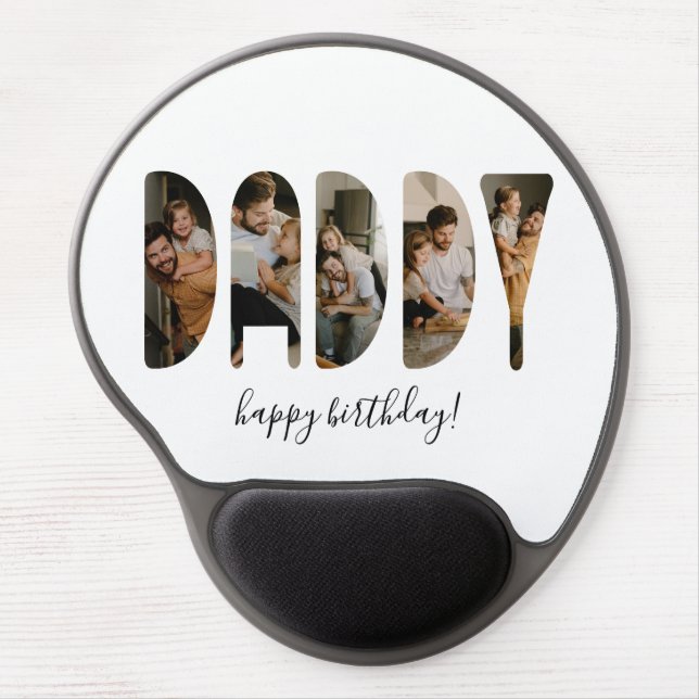 DADDY Photo Letters Birthday Gel Mouse Pad (Front)
