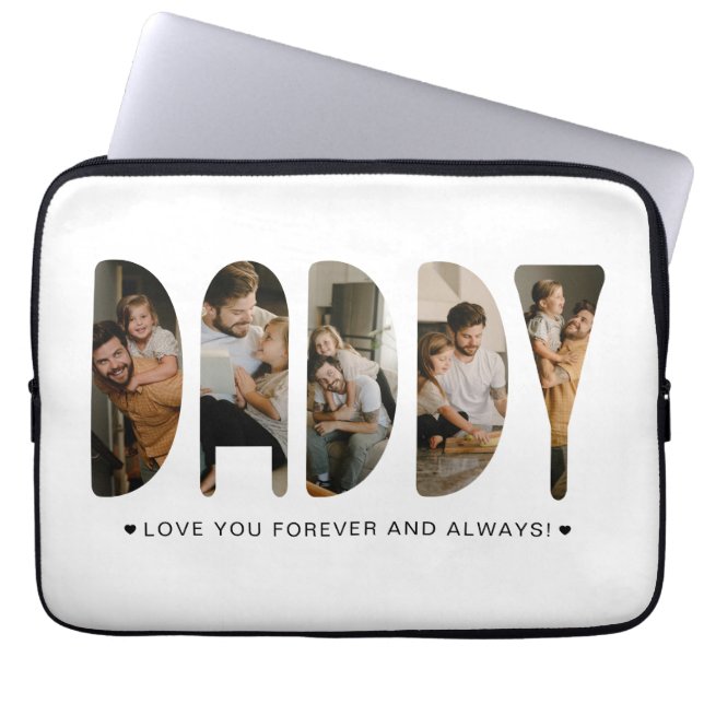 DADDY Photo Letters Father's Day   Laptop Sleeve (Front)