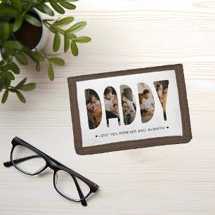 DADDY Photo Letters Father's Day Tri-fold Wallet