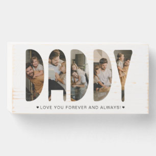 DADDY Photo Letters Father's Day Wooden Box Sign