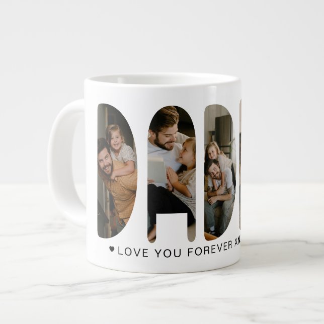 DADDY Photo Letters Giant Coffee Mug (Front Left)