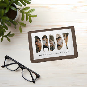 DADDY Photo Letters Tri-fold Wallet