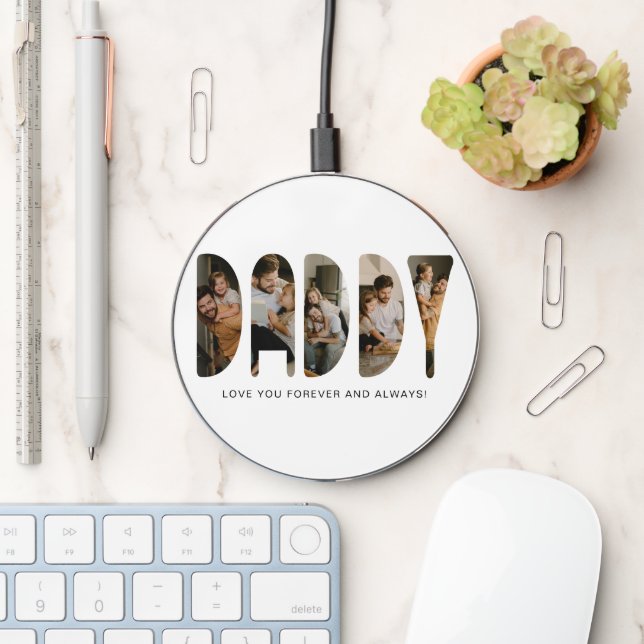 DADDY Photo Letters Wireless Charger (Desk)