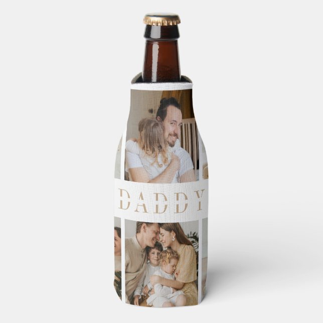 DADDY Photos Personalized Beer Cooler Gift  (Bottle Front)