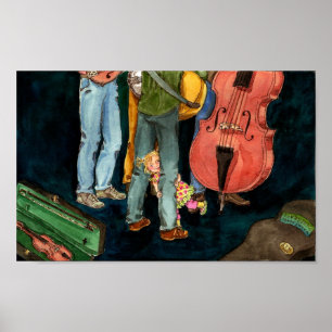 daddy plays bluegrass poster