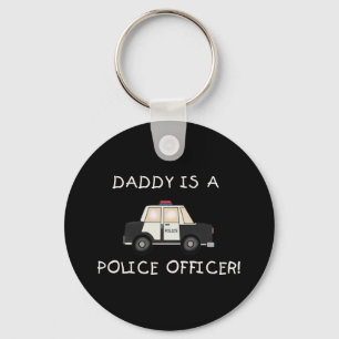 Daddy Police Officer Keychain